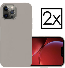 NoXx NoXx iPhone 14 Hoesje Siliconen - Grijs - 2 PACK