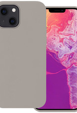 BASEY. Hoes Geschikt voor iPhone 14 Plus Hoesje Siliconen Back Cover Case - Hoesje Geschikt voor iPhone 14 Plus Hoes Cover Hoesje - Grijs