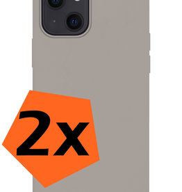 Nomfy Nomfy iPhone 14 Plus Hoesje Siliconen - Grijs - 2 PACK