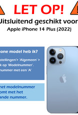 Nomfy Hoes voor iPhone 14 Plus Hoesje Siliconen Case Back Cover - Hoes voor iPhone 14 Plus Hoes Cover Silicone - Grijs - 2X