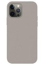 Nomfy Hoes voor iPhone 14 Pro Hoesje Siliconen Case Back Cover - Hoes voor iPhone 14 Pro Hoes Cover Silicone - Grijs