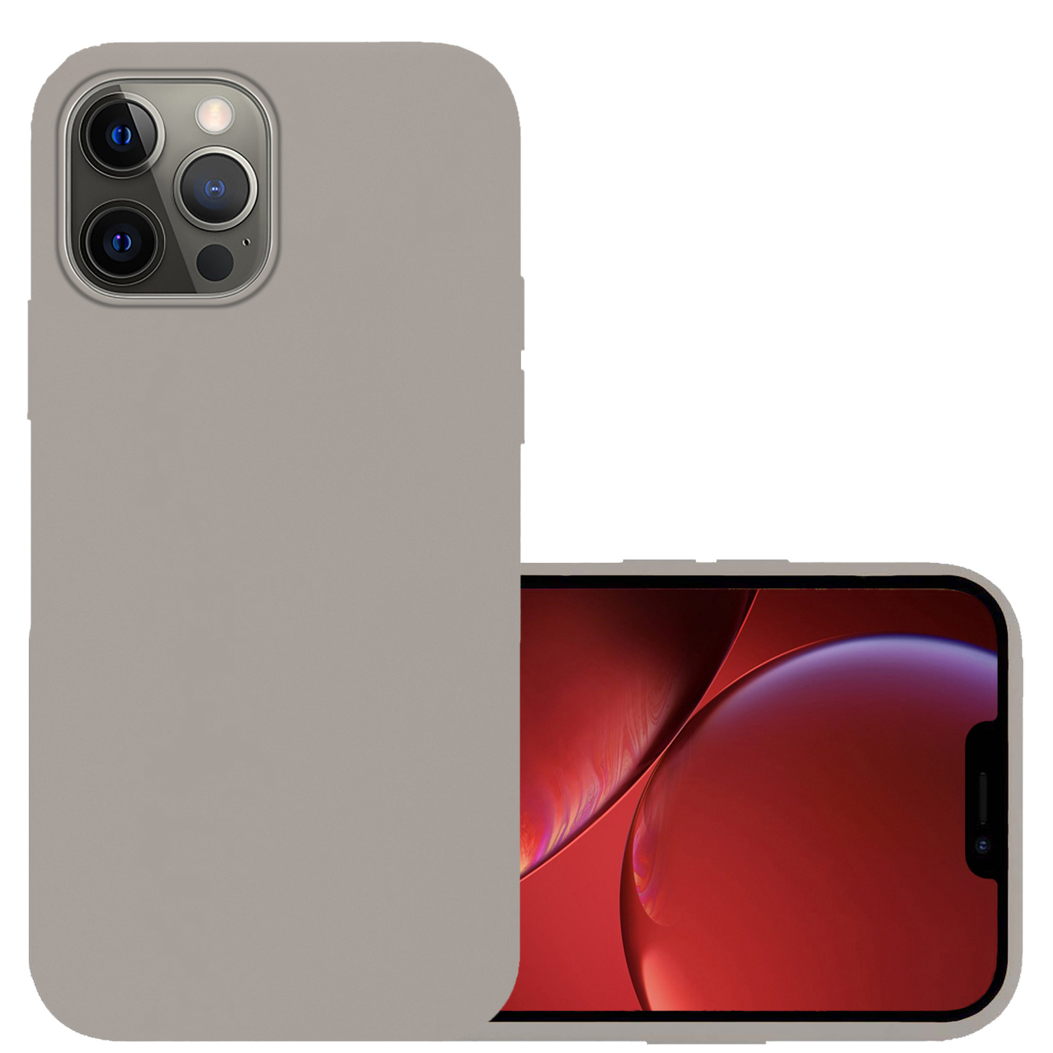 NoXx Hoes Geschikt voor iPhone 14 Pro Max Hoesje Cover Siliconen Back Case Hoes - Grijs