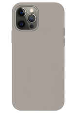 Nomfy Hoesje Geschikt voor iPhone 14 Pro Max Hoesje Siliconen Cover Case - Hoes Geschikt voor iPhone 14 Pro Max Hoes Back Case - Grijs