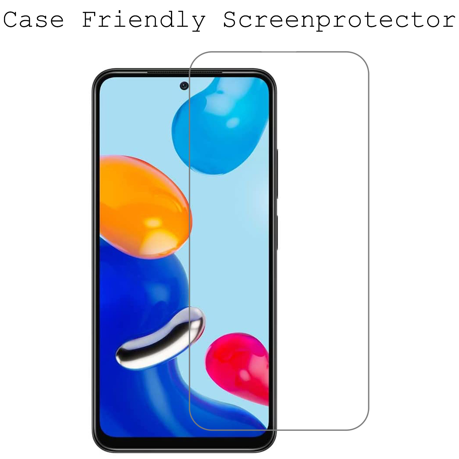 BASEY. Xiaomi Redmi Note 11 Screenprotector Tempered Glass - Xiaomi Redmi Note 11 Beschermglas Screen Protector Glas