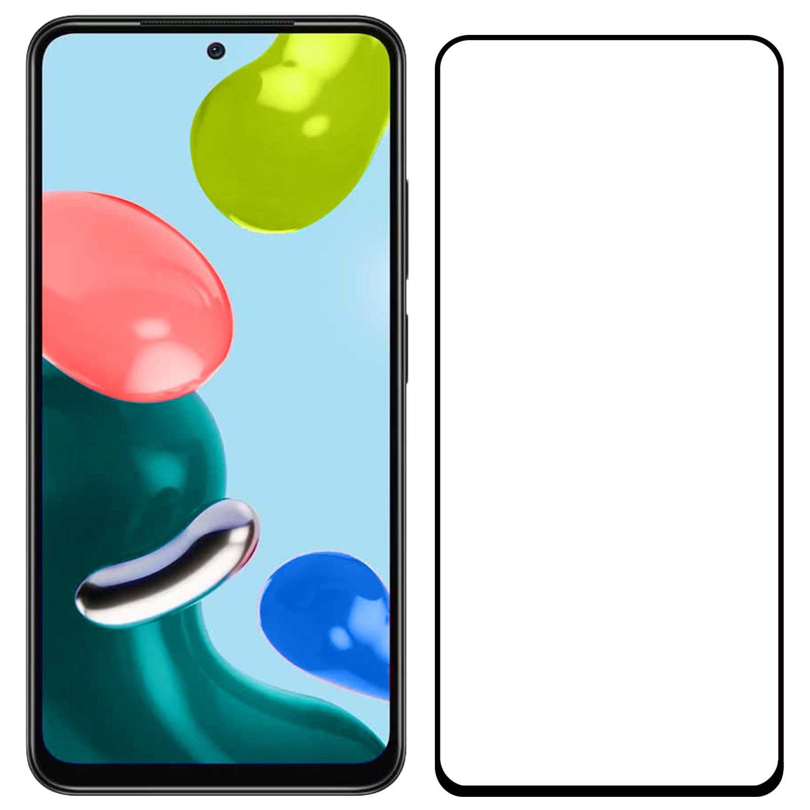 NoXx Screenprotector Geschikt voor Xiaomi Redmi Note 11 Screenprotector Tempered Glass Gehard Glas Full Cover - 3x