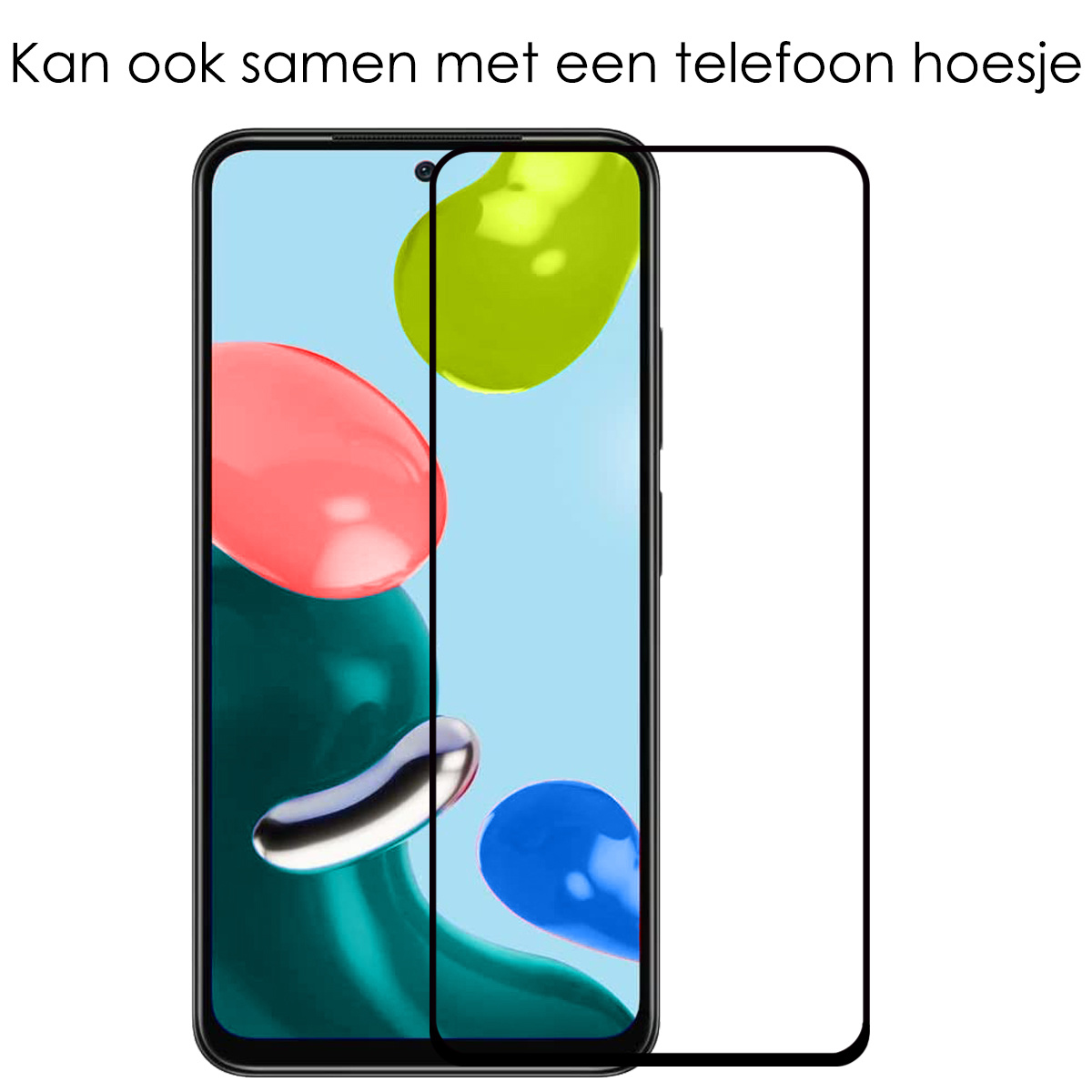 NoXx Screenprotector Geschikt voor Xiaomi Redmi Note 11 Screenprotector Tempered Glass Gehard Glas Full Cover - 3x