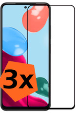 Nomfy Xiaomi Redmi Note 11 Screenprotector Bescherm Glas Tempered Glass Full Cover - Xiaomi Redmi Note 11 Screen Protector - 3x