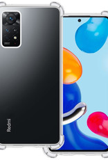 BASEY. Hoes Geschikt voor Xiaomi Redmi Note 11 Hoesje Shock Proof Case Hoes Siliconen - Hoesje Geschikt voor Xiaomi Redmi Note 11 Hoes Cover Shockproof - Transparant