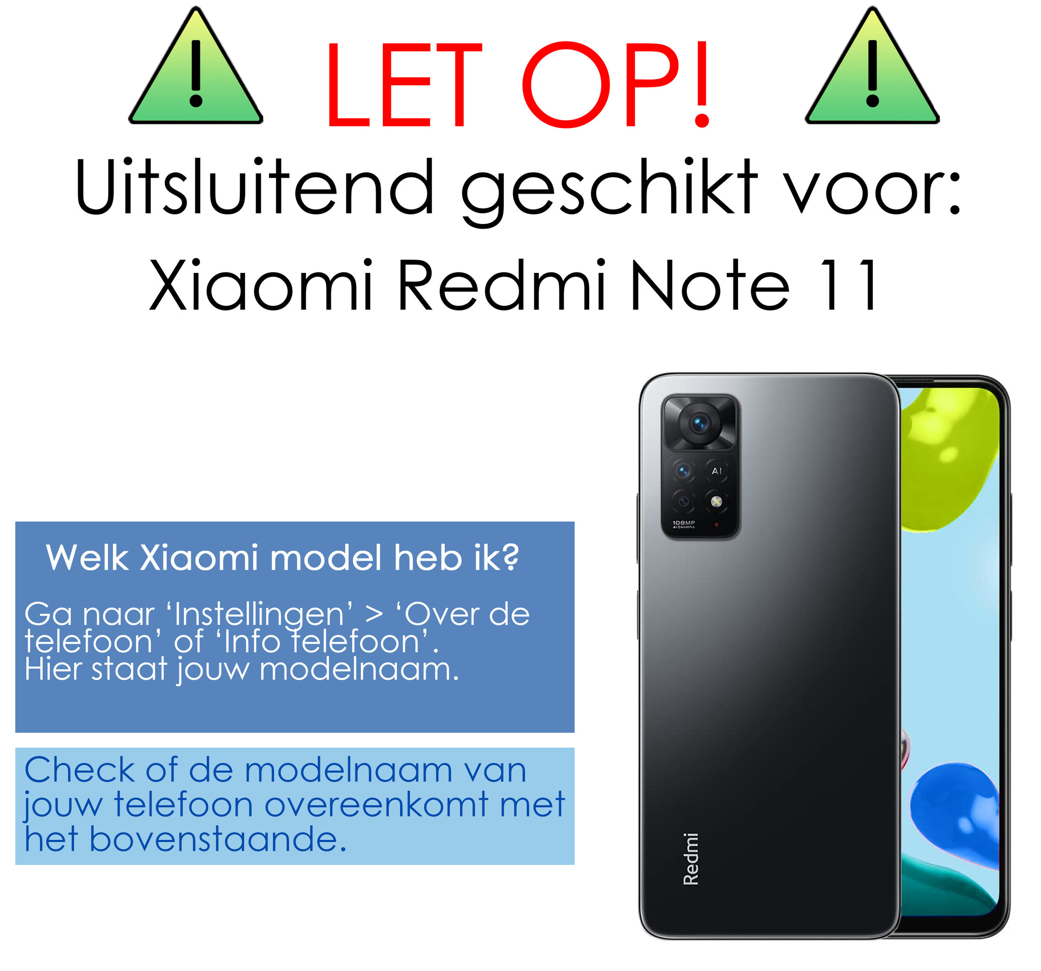 NoXx Xiaomi Redmi Note 11 Hoesje Cover Shock Proof Case Hoes - Transparant