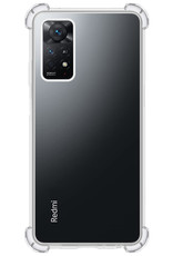 NoXx Hoes Geschikt voor Xiaomi Redmi Note 11 Hoesje Siliconen Cover Shock Proof Back Case Shockproof Hoes - Transparant - 2x