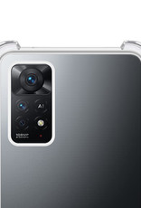 NoXx Hoes Geschikt voor Xiaomi Redmi Note 11 Hoesje Siliconen Cover Shock Proof Back Case Shockproof Hoes - Transparant - 2x