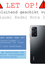 BASEY. Hoes Geschikt voor Xiaomi Redmi Note 11 Hoesje Siliconen Back Cover Case - Hoesje Geschikt voor Xiaomi Redmi Note 11 Hoes Cover Hoesje - Donkerblauw