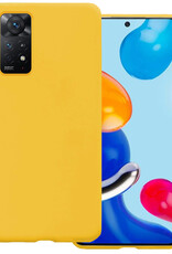 BASEY. Hoes Geschikt voor Xiaomi Redmi Note 11 Hoesje Siliconen Back Cover Case - Hoesje Geschikt voor Xiaomi Redmi Note 11 Hoes Cover Hoesje - Geel