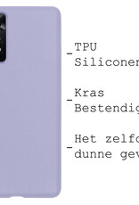 BASEY. Hoes Geschikt voor Xiaomi Redmi Note 11 Hoesje Siliconen Back Cover Case - Hoesje Geschikt voor Xiaomi Redmi Note 11 Hoes Cover Hoesje - Lila