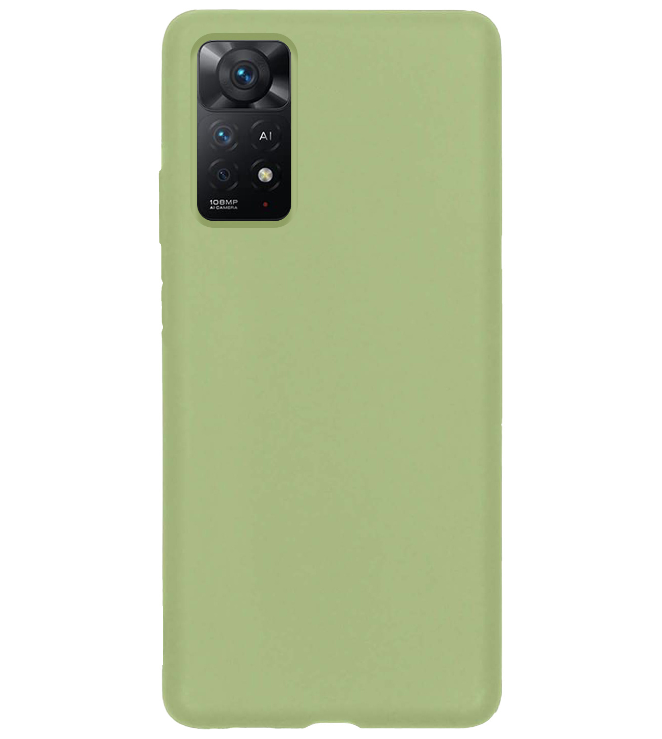 BASEY. Hoes Geschikt voor Xiaomi Redmi Note 11 Hoesje Siliconen Back Cover Case - Hoesje Geschikt voor Xiaomi Redmi Note 11 Hoes Cover Hoesje - Groen - 2 Stuks