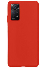 BASEY. Hoes Geschikt voor Xiaomi Redmi Note 11 Hoesje Siliconen Back Cover Case - Hoesje Geschikt voor Xiaomi Redmi Note 11 Hoes Cover Hoesje - Rood - 2 Stuks