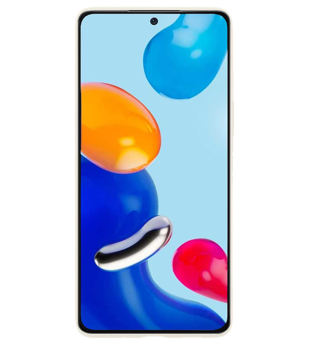 BASEY. Hoes Geschikt voor Xiaomi Redmi Note 11 Hoesje Siliconen Back Cover Case - Hoesje Geschikt voor Xiaomi Redmi Note 11 Hoes Cover Hoesje - Wit - 2 Stuks