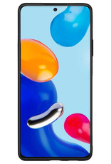 BASEY. Hoes Geschikt voor Xiaomi Redmi Note 11 Hoesje Siliconen Back Cover Case - Hoesje Geschikt voor Xiaomi Redmi Note 11 Hoes Cover Hoesje - Zwart - 2 Stuks