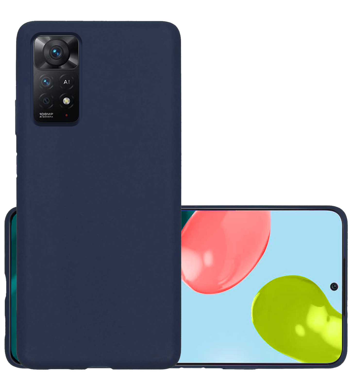 NoXx Hoes Geschikt voor Xiaomi Redmi Note 11 Hoesje Cover Siliconen Back Case Hoes - Donkerblauw