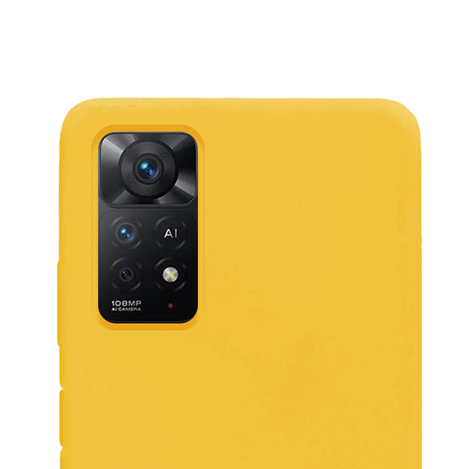 NoXx Hoes Geschikt voor Xiaomi Redmi Note 11 Hoesje Cover Siliconen Back Case Hoes - Geel