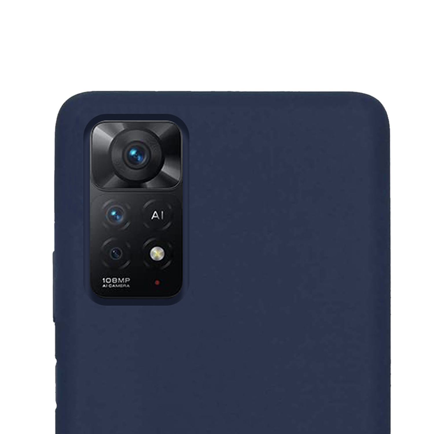 NoXx Hoes Geschikt voor Xiaomi Redmi Note 11 Hoesje Cover Siliconen Back Case Hoes - Donkerblauw - 2x