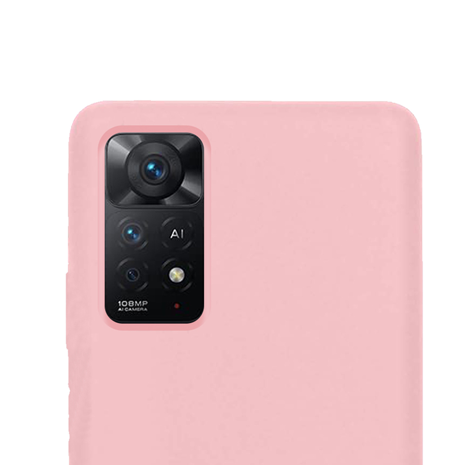 NoXx Hoes Geschikt voor Xiaomi Redmi Note 11 Hoesje Cover Siliconen Back Case Hoes - Lichtroze - 2x