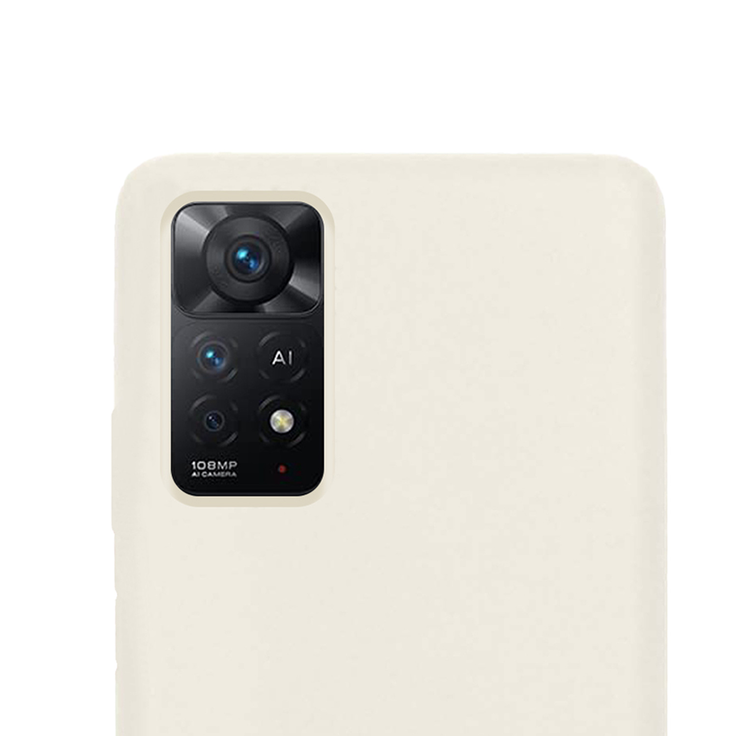 NoXx Hoes Geschikt voor Xiaomi Redmi Note 11 Hoesje Cover Siliconen Back Case Hoes - Wit - 2x