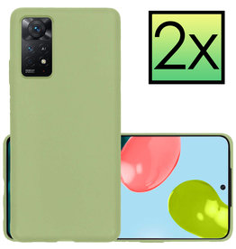 NoXx NoXx Xiaomi Redmi Note 11 Hoesje Siliconen - Groen - 2 PACK