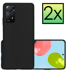 NoXx NoXx Xiaomi Redmi Note 11 Hoesje Siliconen - Zwart - 2 PACK