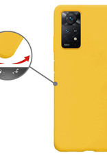 Nomfy Hoesje Geschikt voor Xiaomi Redmi Note 11 Hoesje Siliconen Cover Case - Hoes Geschikt voor Xiaomi Redmi Note 11 Hoes Back Case - Geel