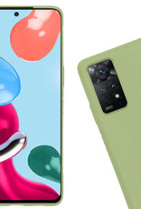Nomfy Hoesje Geschikt voor Xiaomi Redmi Note 11 Hoesje Siliconen Cover Case - Hoes Geschikt voor Xiaomi Redmi Note 11 Hoes Back Case - Groen