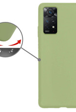 Nomfy Hoesje Geschikt voor Xiaomi Redmi Note 11 Hoesje Siliconen Cover Case - Hoes Geschikt voor Xiaomi Redmi Note 11 Hoes Back Case - Groen