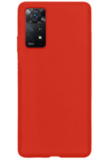 Nomfy Hoesje Geschikt voor Xiaomi Redmi Note 11 Hoesje Siliconen Cover Case - Hoes Geschikt voor Xiaomi Redmi Note 11 Hoes Back Case - Rood