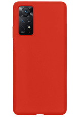 Nomfy Xiaomi Redmi Note 11 Hoesje Siliconen Case Back Cover - Xiaomi Redmi Note 11 Hoes Cover Silicone - Rood