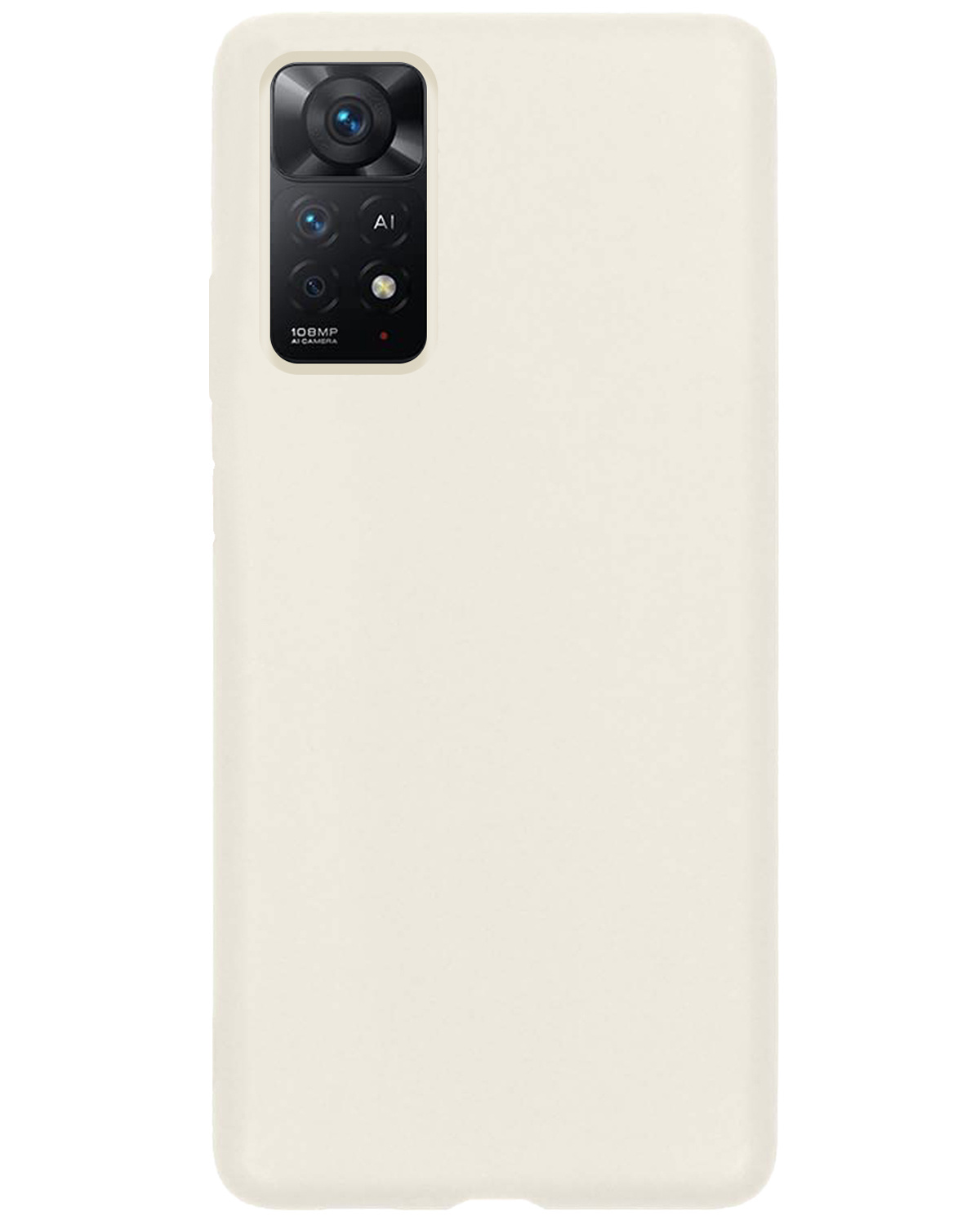Nomfy Hoesje Geschikt voor Xiaomi Redmi Note 11 Hoesje Siliconen Cover Case - Hoes Geschikt voor Xiaomi Redmi Note 11 Hoes Back Case - Wit