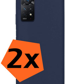 Nomfy Nomfy Xiaomi Redmi Note 11 Hoesje Siliconen - Donkerblauw - 2 PACK