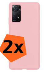 Nomfy Hoesje Geschikt voor Xiaomi Redmi Note 11 Hoesje Siliconen Cover Case - Hoes Geschikt voor Xiaomi Redmi Note 11 Hoes Back Case - 2-PACK - Lichtroze
