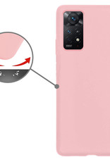 Nomfy Hoesje Geschikt voor Xiaomi Redmi Note 11 Hoesje Siliconen Cover Case - Hoes Geschikt voor Xiaomi Redmi Note 11 Hoes Back Case - 2-PACK - Lichtroze