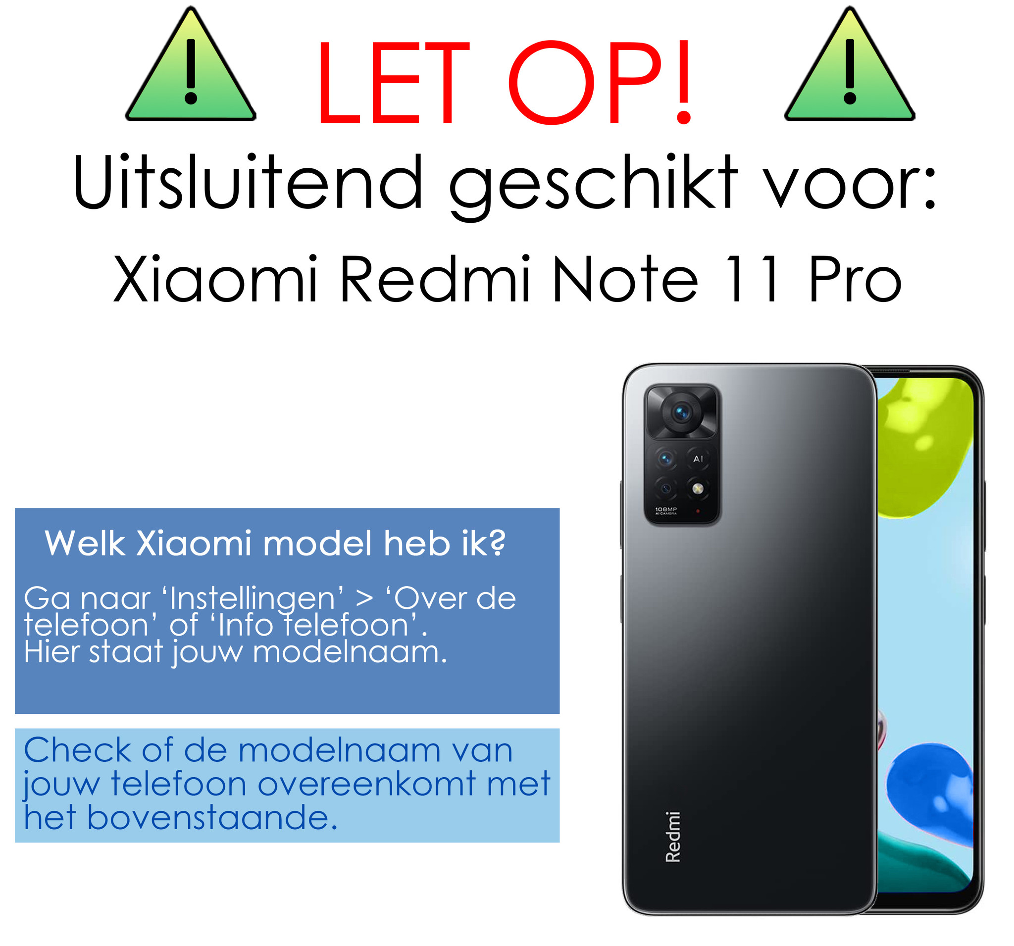 NoXx Xiaomi Redmi Note 11 Pro Screenprotector Tempered Glass Gehard Glas Beschermglas - 2x