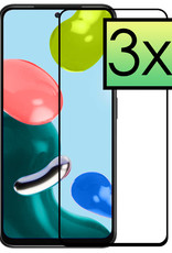 NoXx Screenprotector Geschikt voor Xiaomi Redmi Note 11 Pro Screenprotector Tempered Glass Gehard Glas Full Cover - 3x