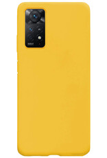 BASEY. Hoes Geschikt voor Xiaomi Redmi Note 11 Hoesje Siliconen Back Cover Case Met Screenprotector - Hoesje Geschikt voor Xiaomi Redmi Note 11 Hoes Cover Hoesje - Geel