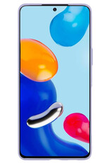 BASEY. Hoes Geschikt voor Xiaomi Redmi Note 11 Hoesje Siliconen Back Cover Case Met Screenprotector - Hoesje Geschikt voor Xiaomi Redmi Note 11 Hoes Cover Hoesje - Lila
