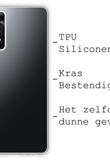 BASEY. Hoes Geschikt voor Xiaomi Redmi Note 11 Hoesje Siliconen Back Cover Case Met 2x Screenprotector - Hoesje Geschikt voor Xiaomi Redmi Note 11 Hoes Cover Hoesje - Transparant