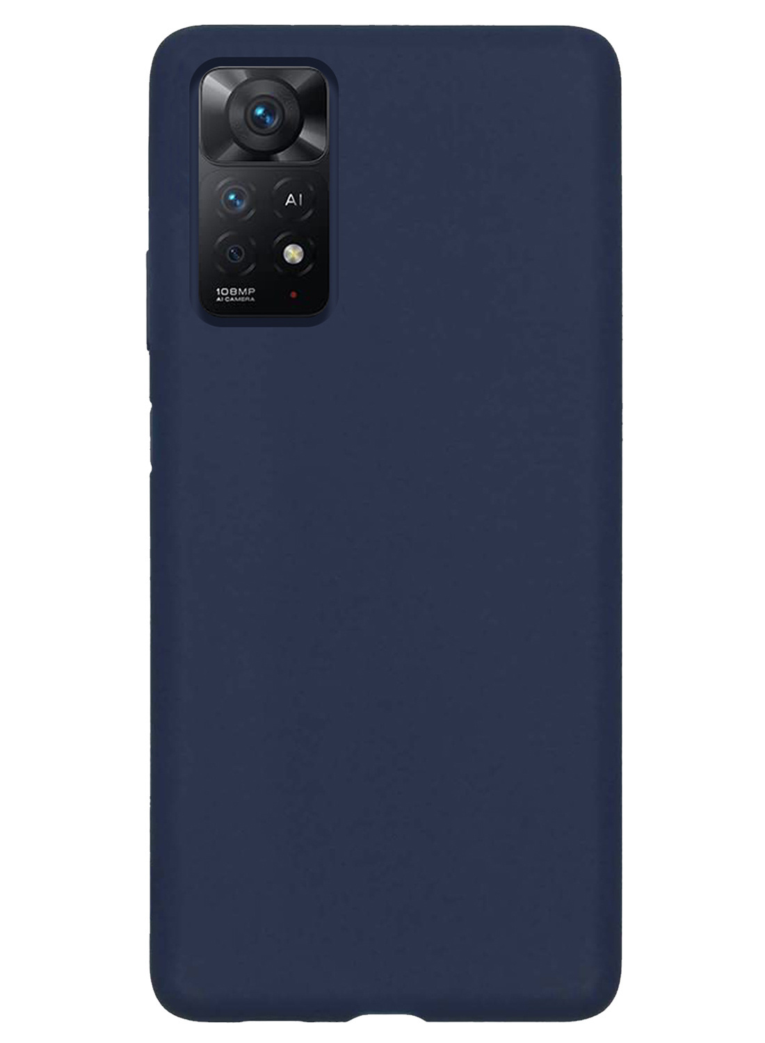 NoXx Hoes Geschikt voor Xiaomi Redmi Note 11 Hoesje Cover Siliconen Back Case Hoes Met Screenprotector - Donkerblauw