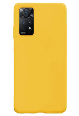 NoXx Hoes Geschikt voor Xiaomi Redmi Note 11 Hoesje Cover Siliconen Back Case Hoes Met Screenprotector - Geel