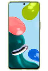 NoXx Hoes Geschikt voor Xiaomi Redmi Note 11 Hoesje Cover Siliconen Back Case Hoes Met Screenprotector - Groen