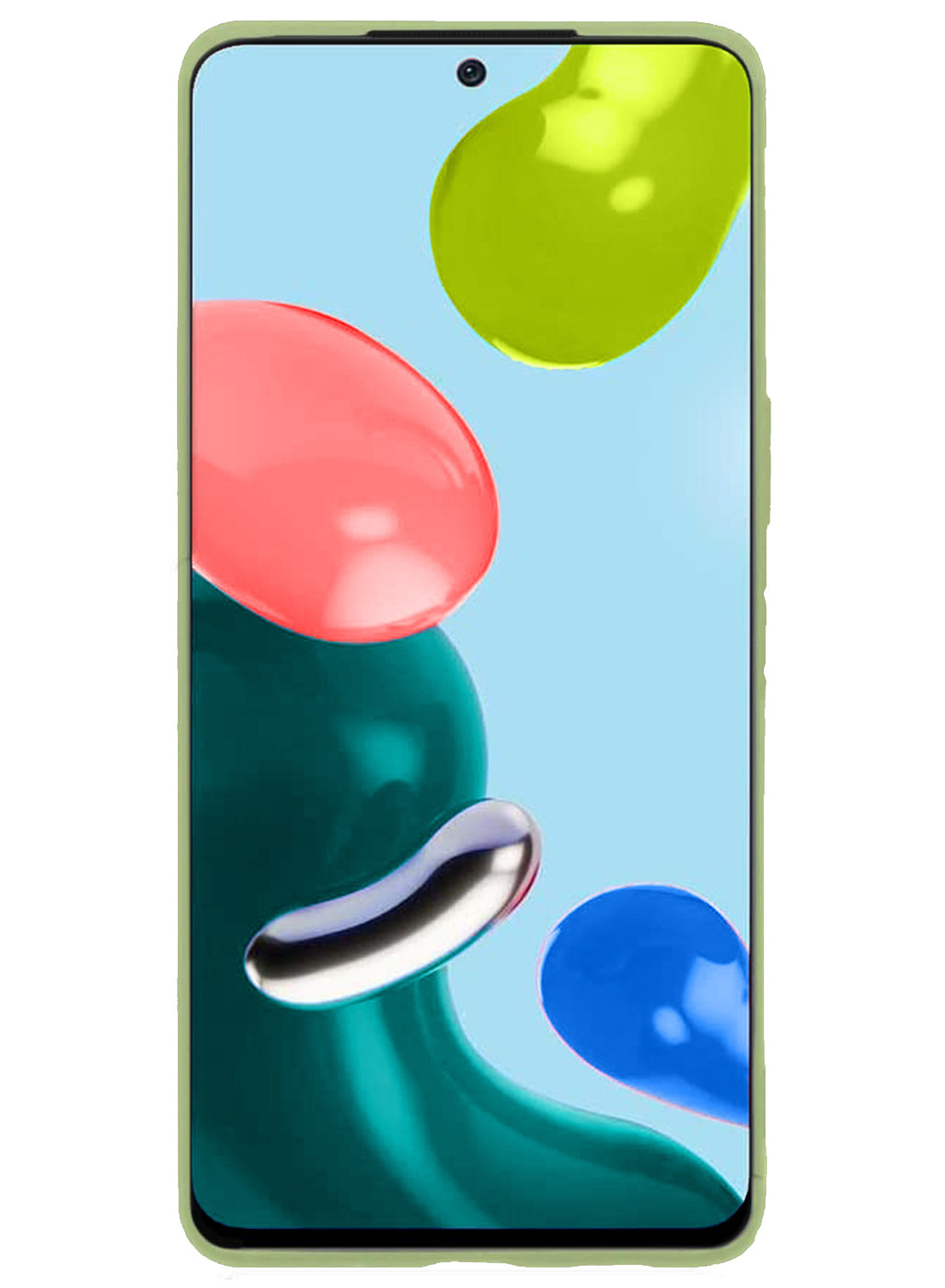 NoXx Hoes Geschikt voor Xiaomi Redmi Note 11 Hoesje Cover Siliconen Back Case Hoes Met Screenprotector - Groen