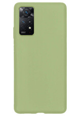 NoXx Hoes Geschikt voor Xiaomi Redmi Note 11 Hoesje Cover Siliconen Back Case Hoes Met Screenprotector - Groen