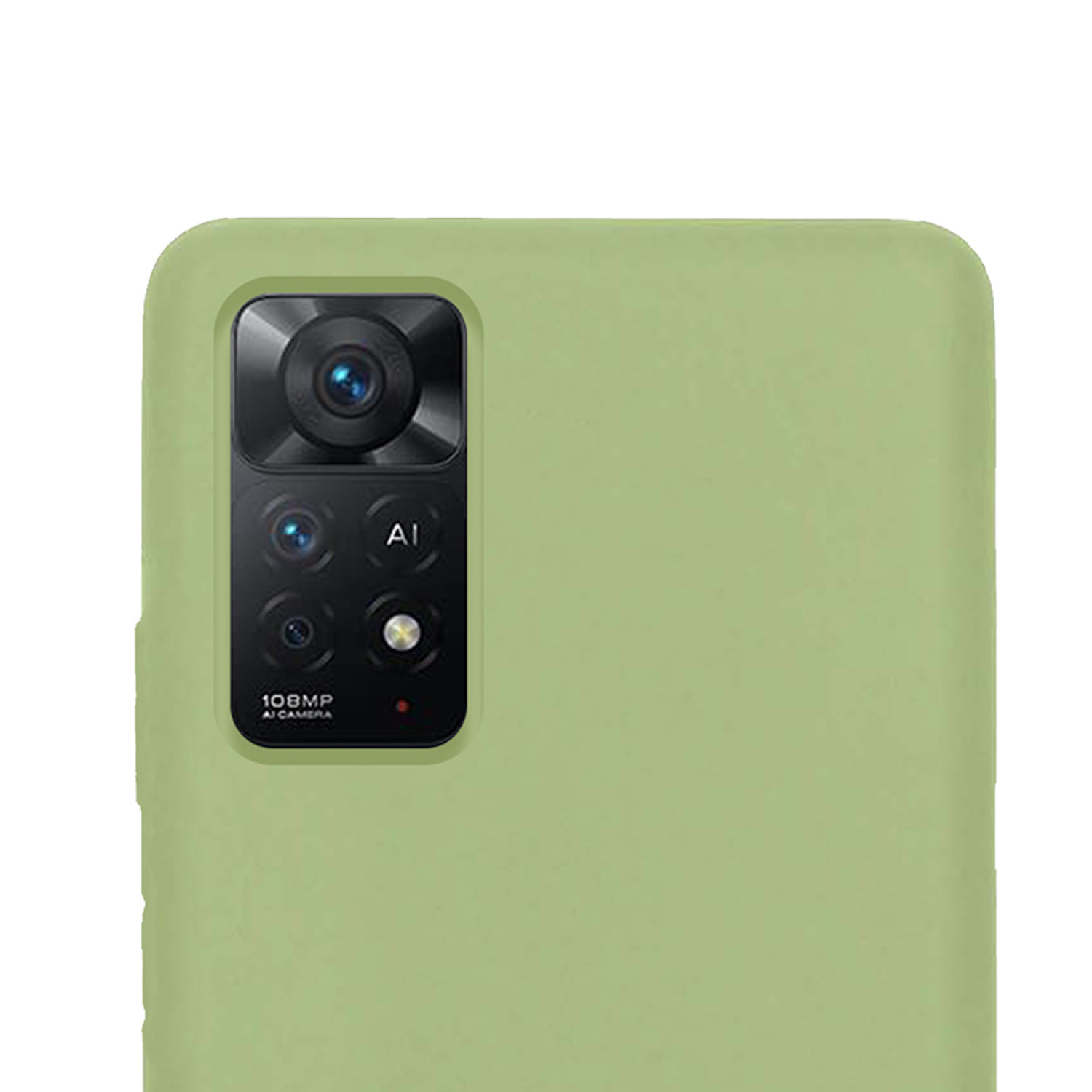 NoXx Hoes Geschikt voor Xiaomi Redmi Note 11 Hoesje Cover Siliconen Back Case Hoes Met Screenprotector - Groen