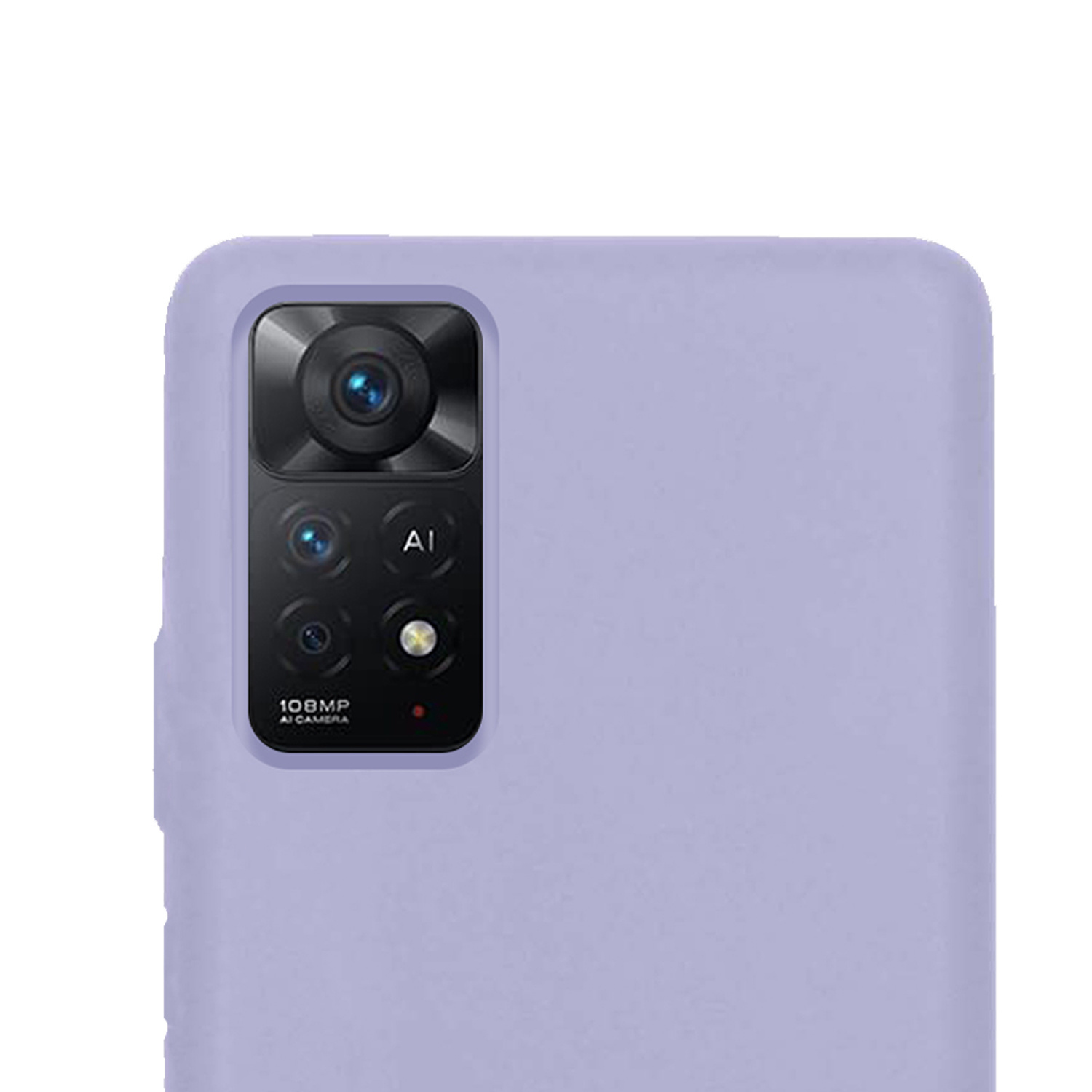 NoXx Hoes Geschikt voor Xiaomi Redmi Note 11 Hoesje Cover Siliconen Back Case Hoes Met Screenprotector - Lila
